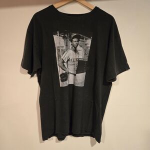 Y2k Casual Industrees Ken Griffey Jr. Photo Graphic T Shirt Black Large Seattle